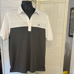 Travis Mathew Black and White Polo Shirt